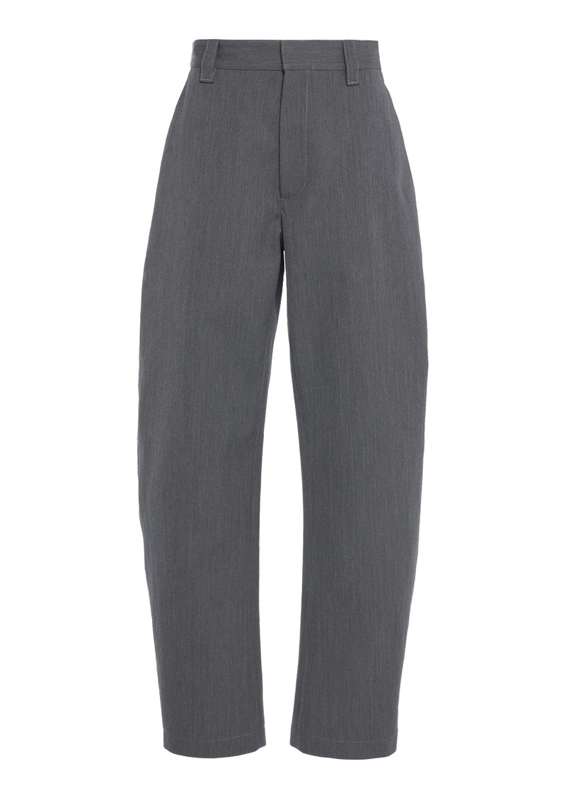Bottega Veneta - Wool-Cotton Tapered Trousers - Grey - IT 42 - Moda Operandi