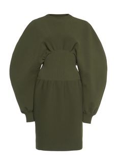 Bottega Veneta - Wool Knit Mini Dress - Green - S - Moda Operandi