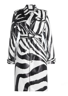 Bottega Veneta - Zebra-Print Rubber-Coated Coat - Black/white - IT 44 - Moda Operandi
