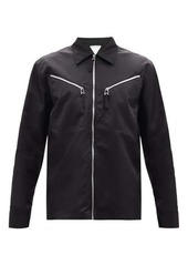 Bottega Veneta - Zipped Gabardine Shirt - Mens - Black