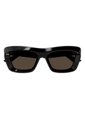 Bottega Veneta 53mm Rectangular Sunglasses