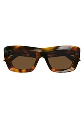 Bottega Veneta 53mm Rectangular Sunglasses