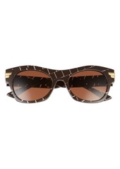 Bottega Veneta 54mm Square Sunglasses in Brown/Brown at Nordstrom