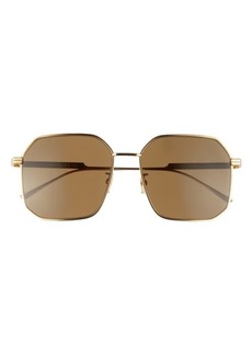 Bottega Veneta 58mm Square Sunglasses