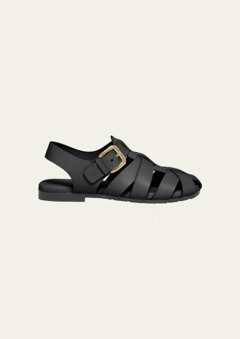 Bottega Veneta Alfie Leather Fisherman Sandals