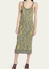 Bottega Veneta Animal Jacquard Midi Dress