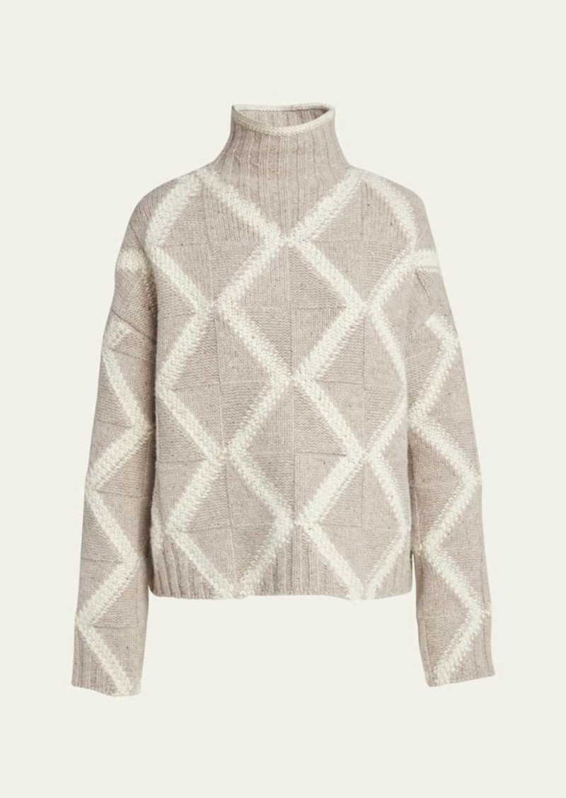 Bottega Veneta Argyle Intarsia Wool Sweater