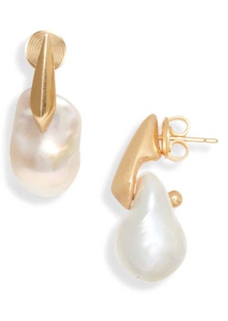 Bottega Veneta Baroque Pearl Drop Earrings