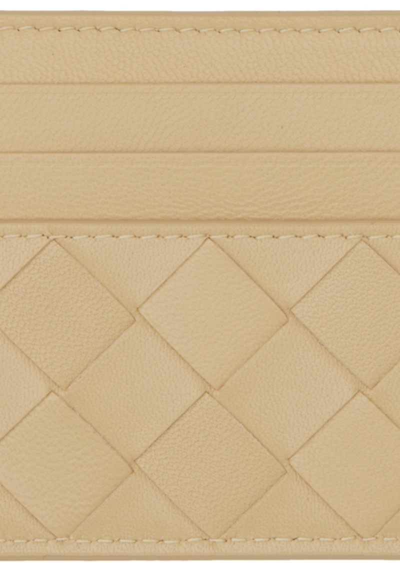 Bottega Veneta Beige Credit Card Holder