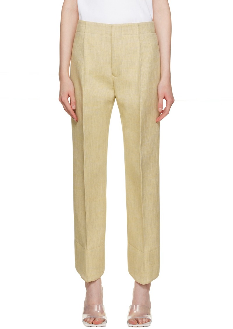 Bottega Veneta Beige Curved Trousers