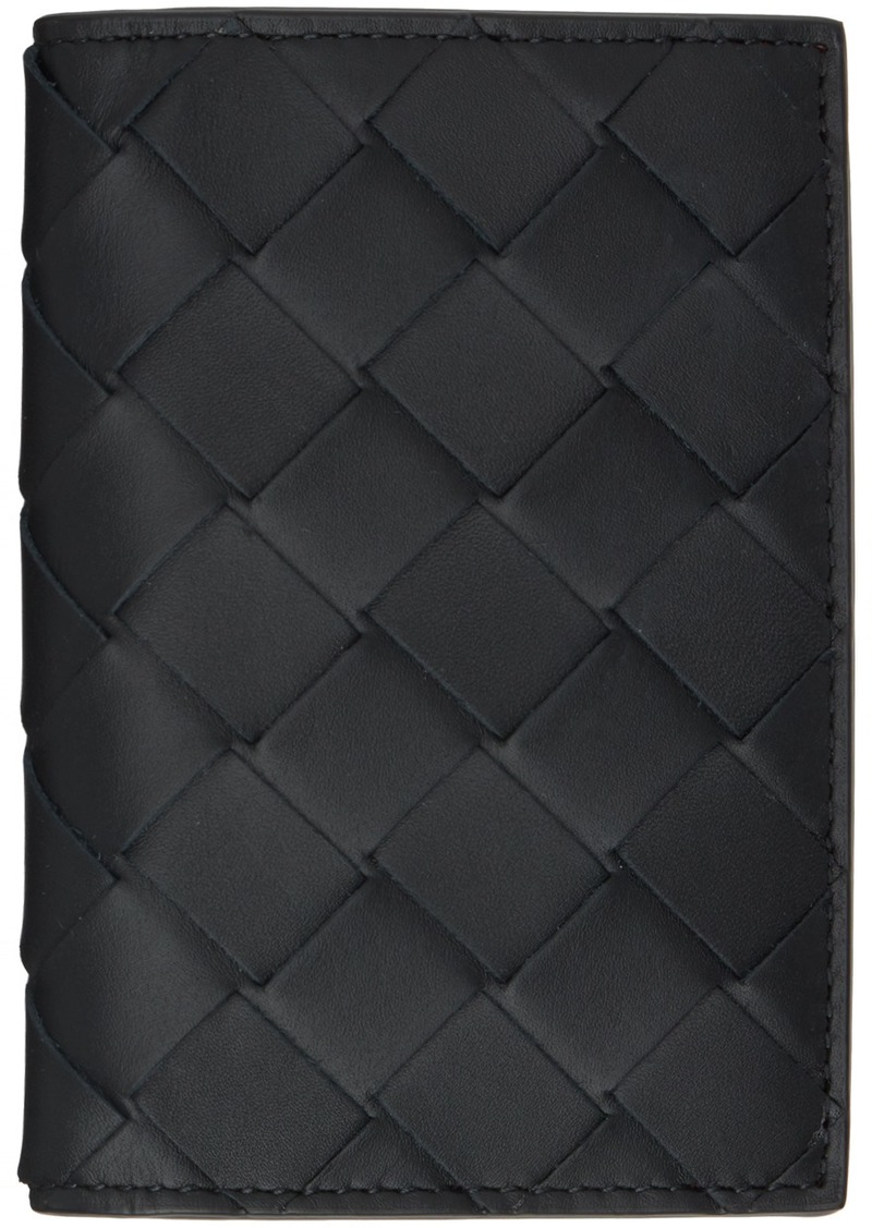 Bottega Veneta Black & Red Flap Card Case