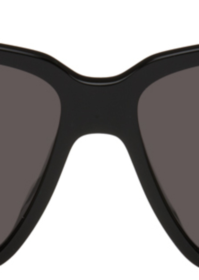 Bottega Veneta Black Bold Triangle Stud Squared Sunglasses