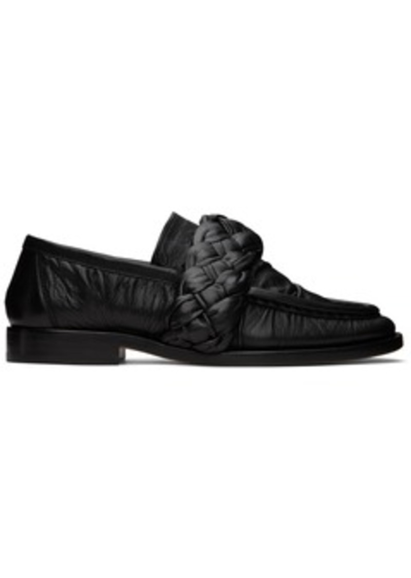 Bottega Veneta Black Braided Loafers