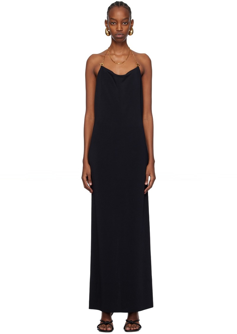 Bottega Veneta Black Chain Maxi Dress