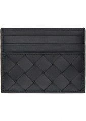 Bottega Veneta Black Intrecciato Credit Card Holder