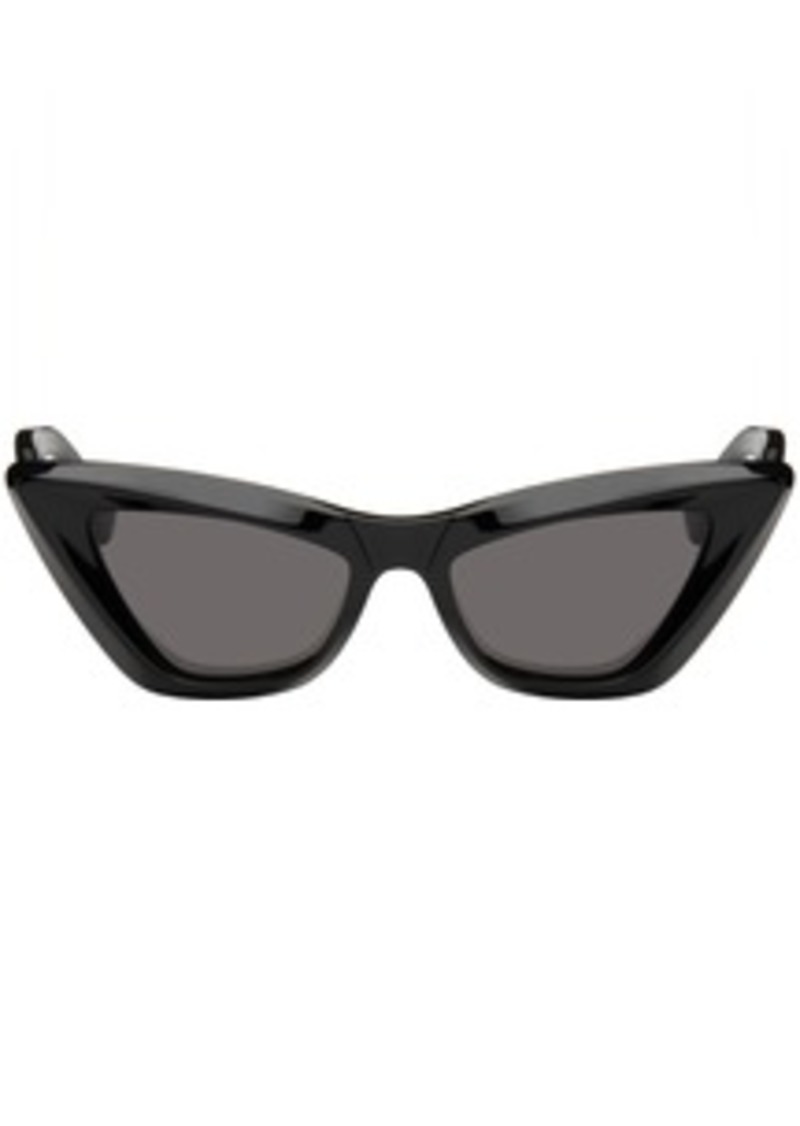 Bottega Veneta Black Pointed Cat-Eye Sunglasses