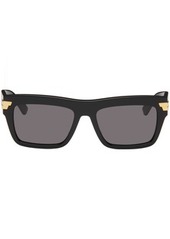 Bottega Veneta Black Rectangular Sunglasses