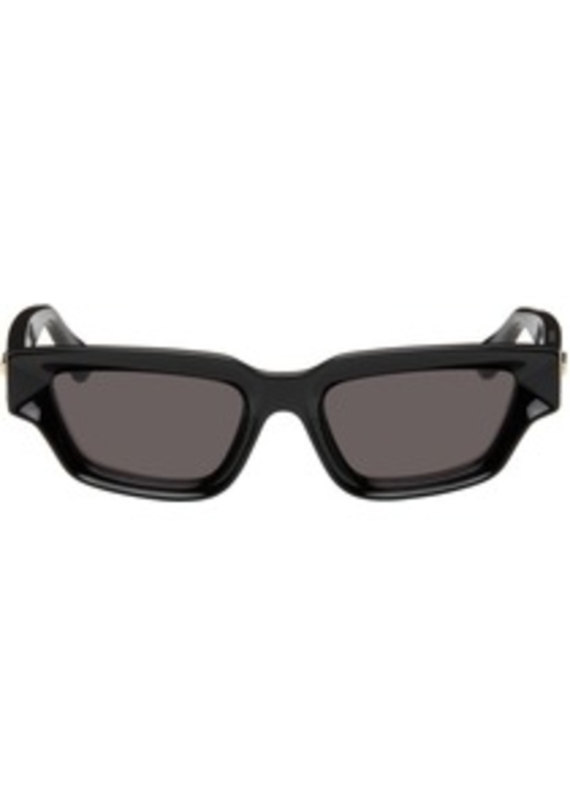 Bottega Veneta Black Rectangular Sunglasses