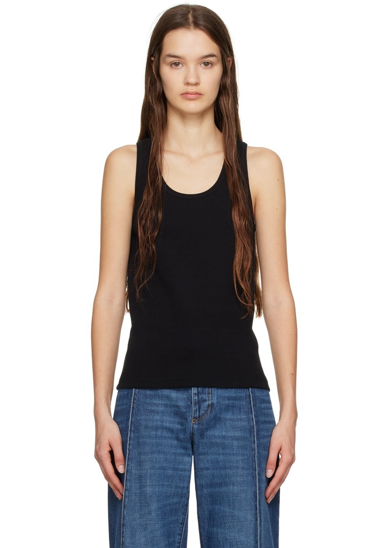 Bottega Veneta Black Rib Tank Top