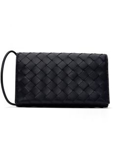 Bottega Veneta Black Wallet On Strap Bag