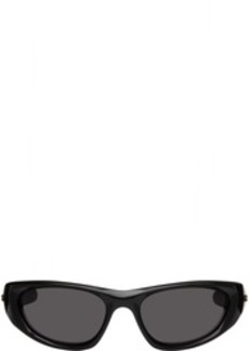 Bottega Veneta Black Wraparound Sunglasses