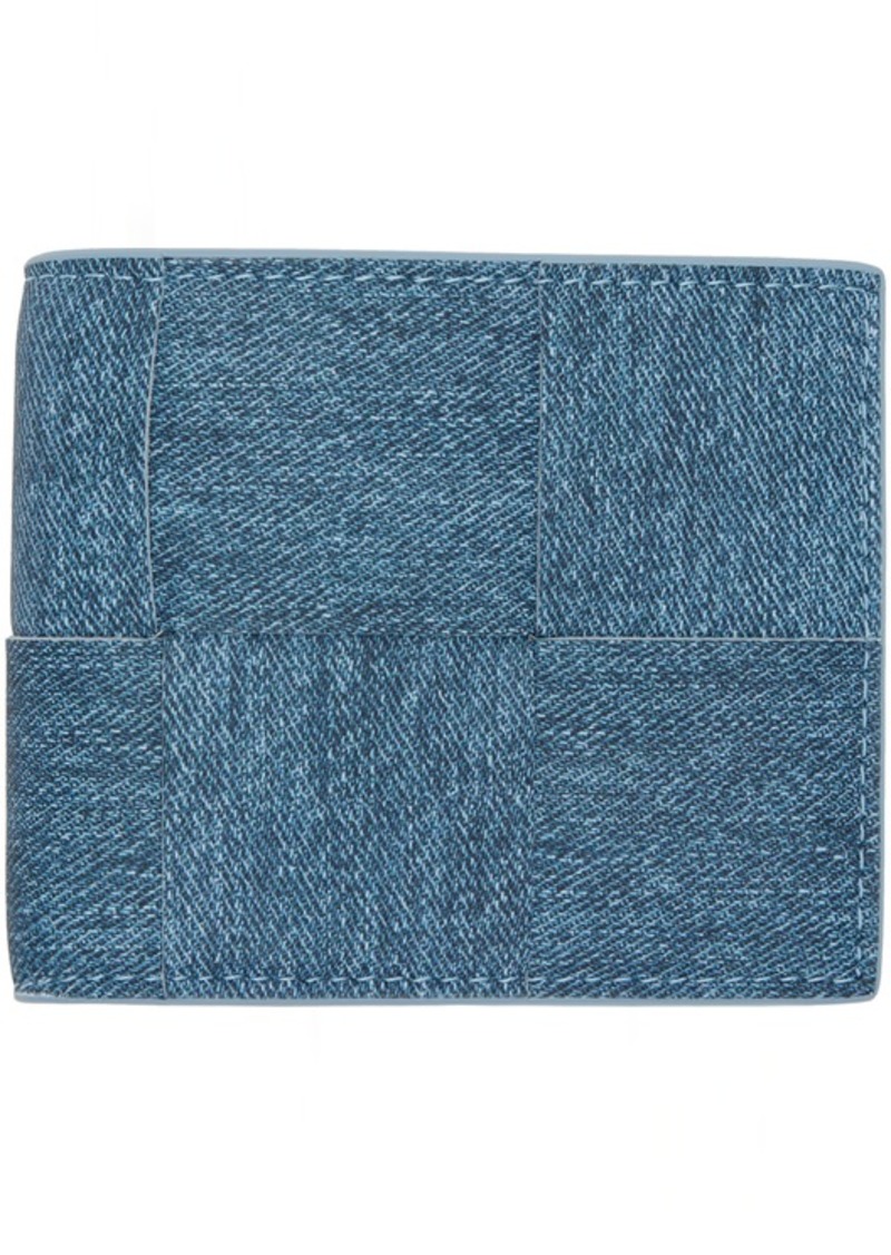 Bottega Veneta Blue Cassette Bi-Fold Wallet