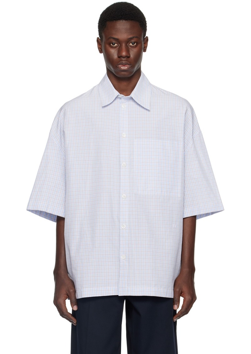 Bottega Veneta Blue Check Shirt