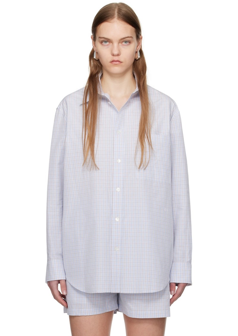 Bottega Veneta Blue Checked Shirt