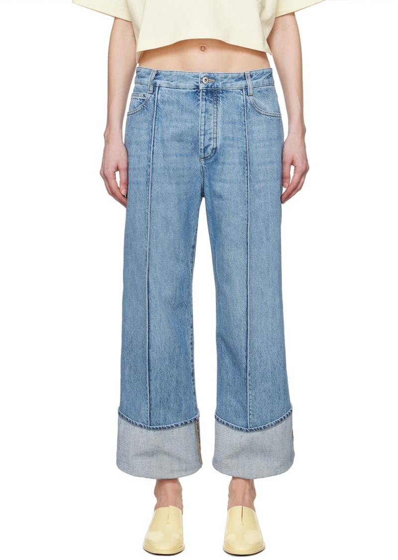 Bottega Veneta Blue Curved Jeans