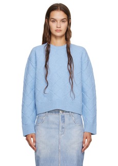 Bottega Veneta Blue Intreccio Sweater