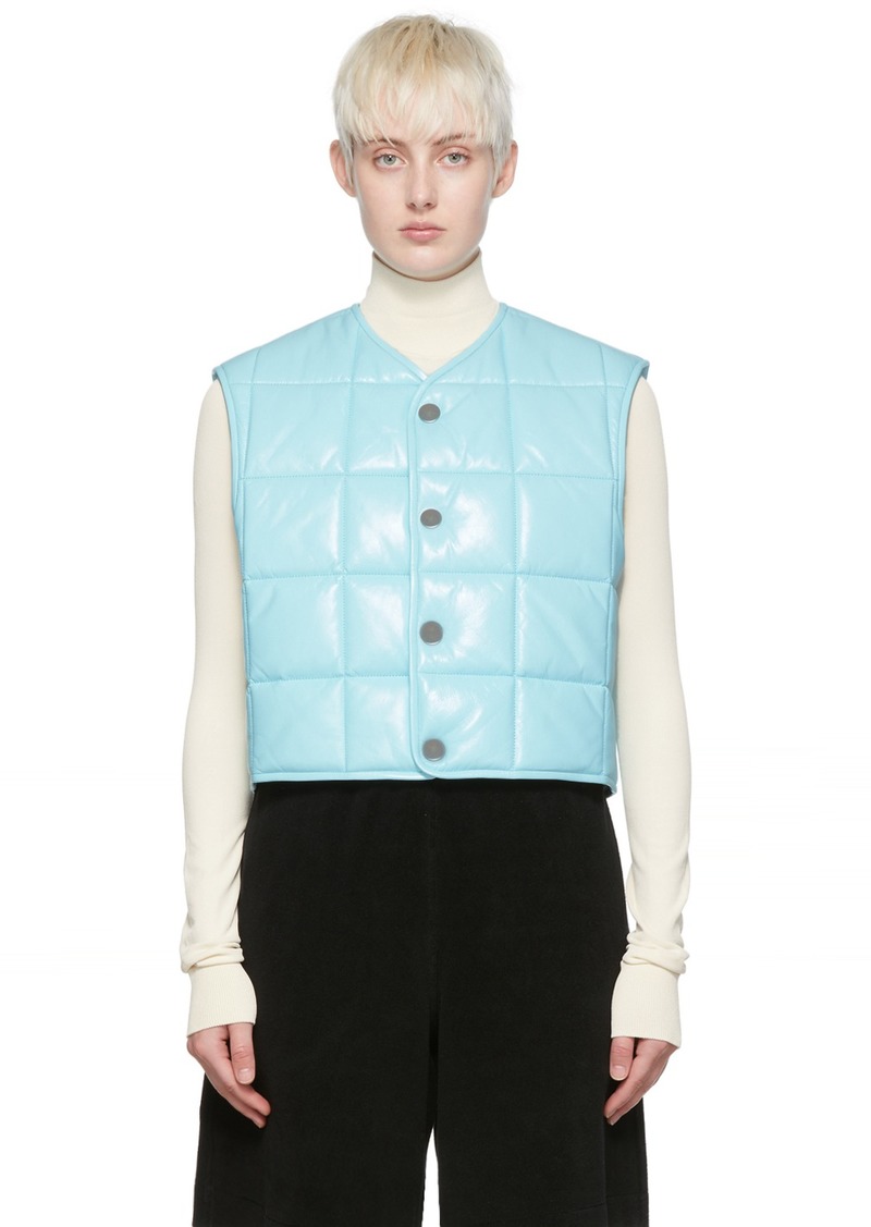 Bottega Veneta Blue Leather Vest