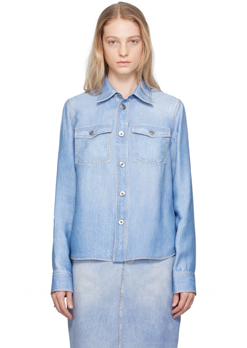 Bottega Veneta Blue Printed Shirt