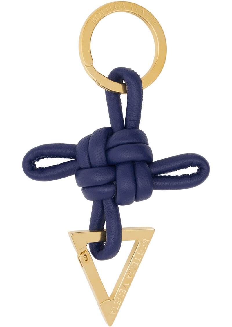 Bottega Veneta Blue Triangle Key Ring