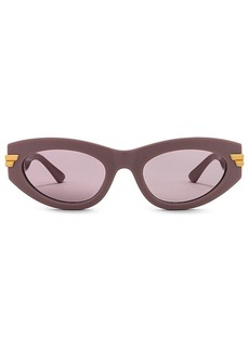 Bottega Veneta Bold Ribbon Cat Eye Sunglasses