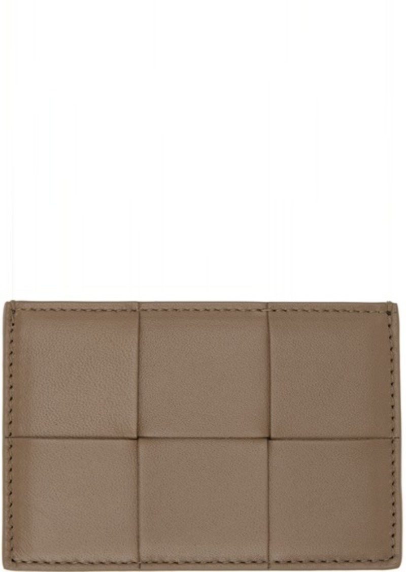 Bottega Veneta Brown Cassette Card Holder