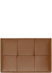 Bottega Veneta Brown Cassette Credit Card Holder