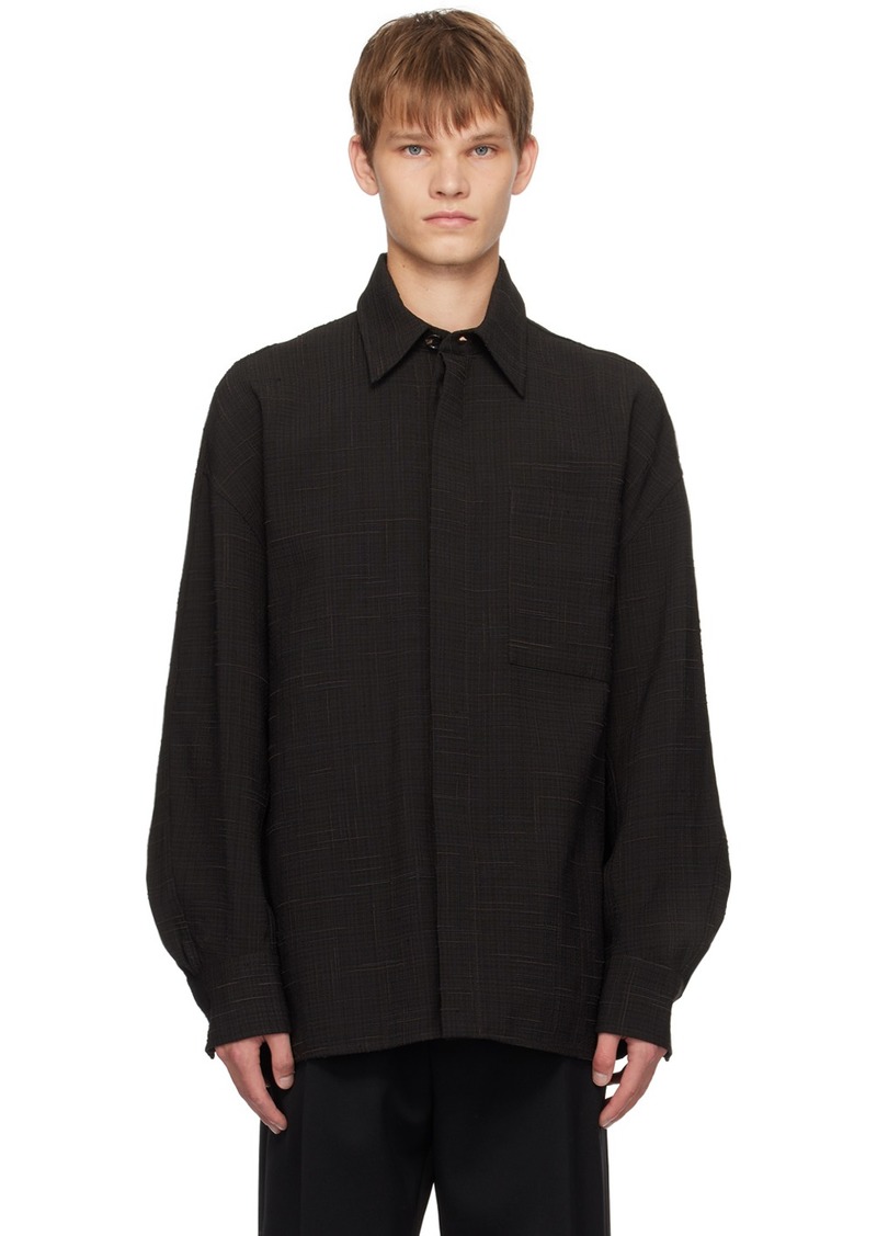 Bottega Veneta Brown Criss-Cross Shirt