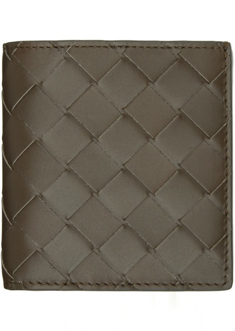 Bottega Veneta Brown Intrecciato Slim Bi-Fold Wallet