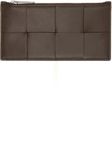 Bottega Veneta Brown Long Cassette Zippered Card Holder