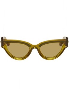 Bottega Veneta Brown Sharp Cat-Eye Sunglasses