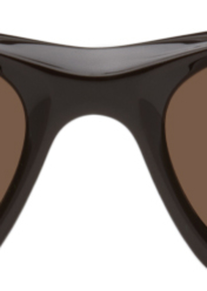 Bottega Veneta Brown Wraparound Sunglasses