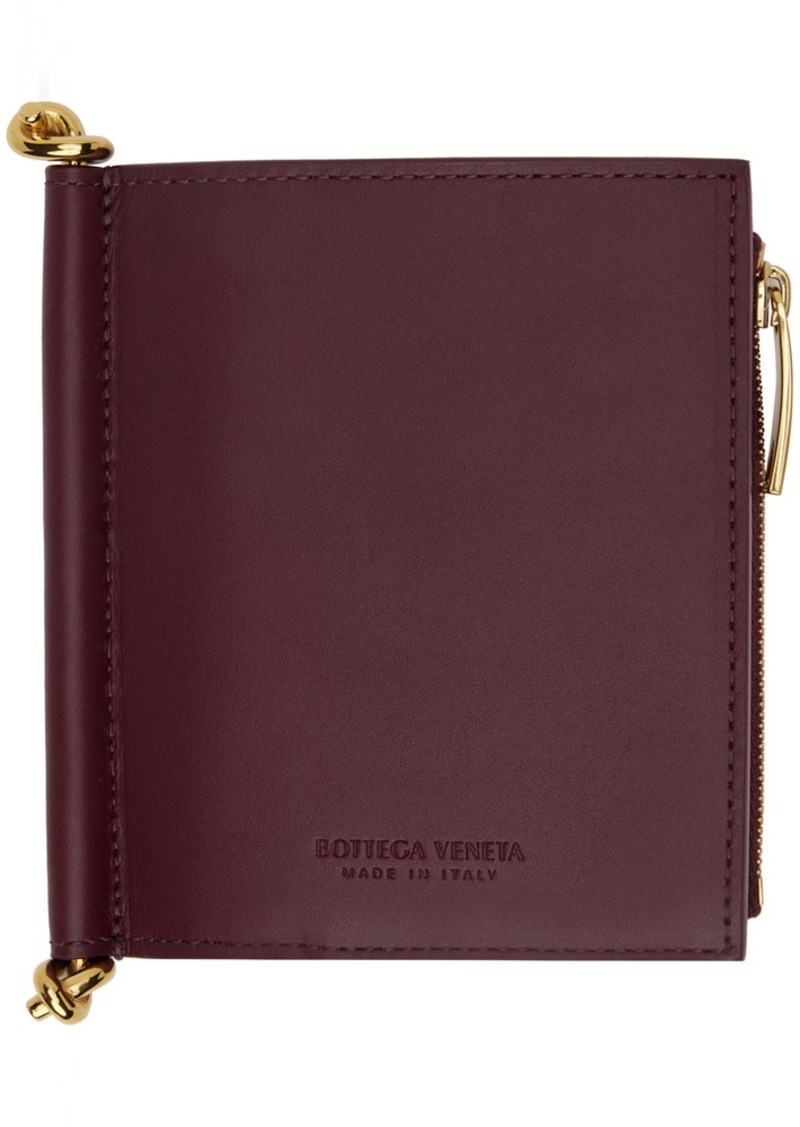 Bottega Veneta Burgundy Small Solstice Wallet