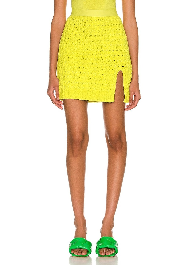 Bottega Veneta Chenille Twisted Mesh Skirt