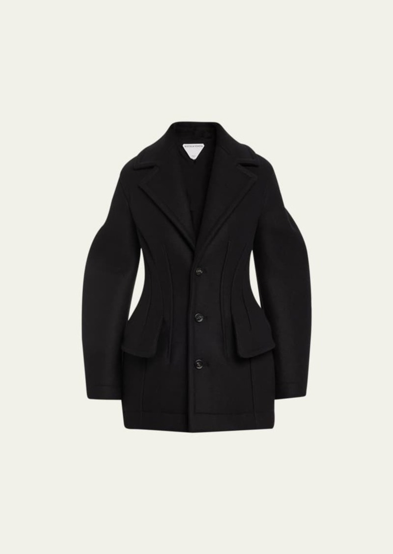 Bottega Veneta Circle-Cut Wool Blazer Jacket