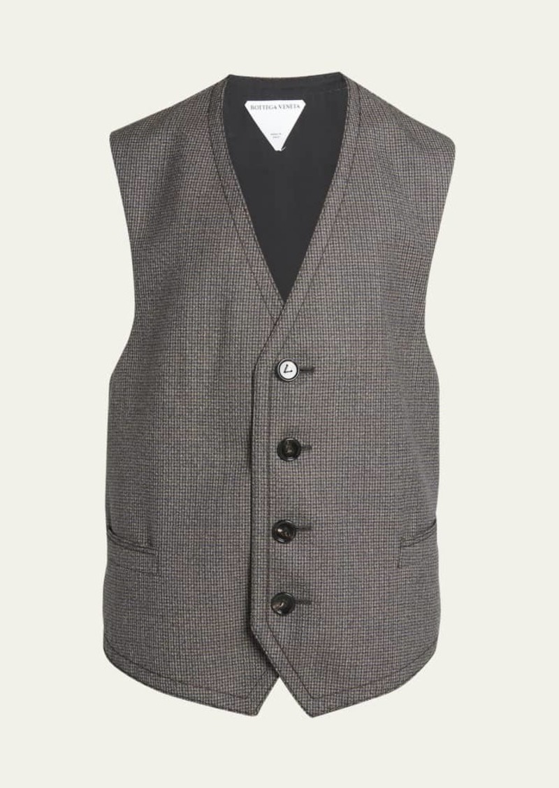 Bottega Veneta Classic Wool Houndstooth Vest
