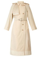 Bottega Veneta Contrast-panel belted trench coat