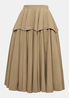 Bottega Veneta Cotton-blend midi skirt