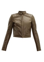 Bottega Veneta Cropped leather biker jacket