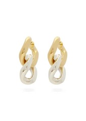 Bottega Veneta Curb-link 18kt gold-plated silver earrings