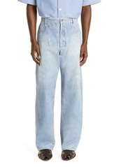 Bottega Veneta Denim Print Leather Jeans